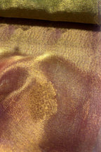 Pink Handloom Banarasi Tissue Silk Booti Design Fabric ( 1 Mtr )
