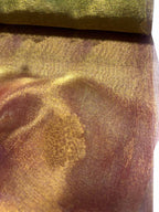 Pink Handloom Banarasi Tissue Silk Booti Design Fabric ( 1 Mtr )