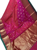 Pink Chanderi Pure Katan Silk Saree Wedding