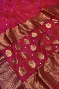 Pink Chanderi Pure Katan Silk Saree Wedding