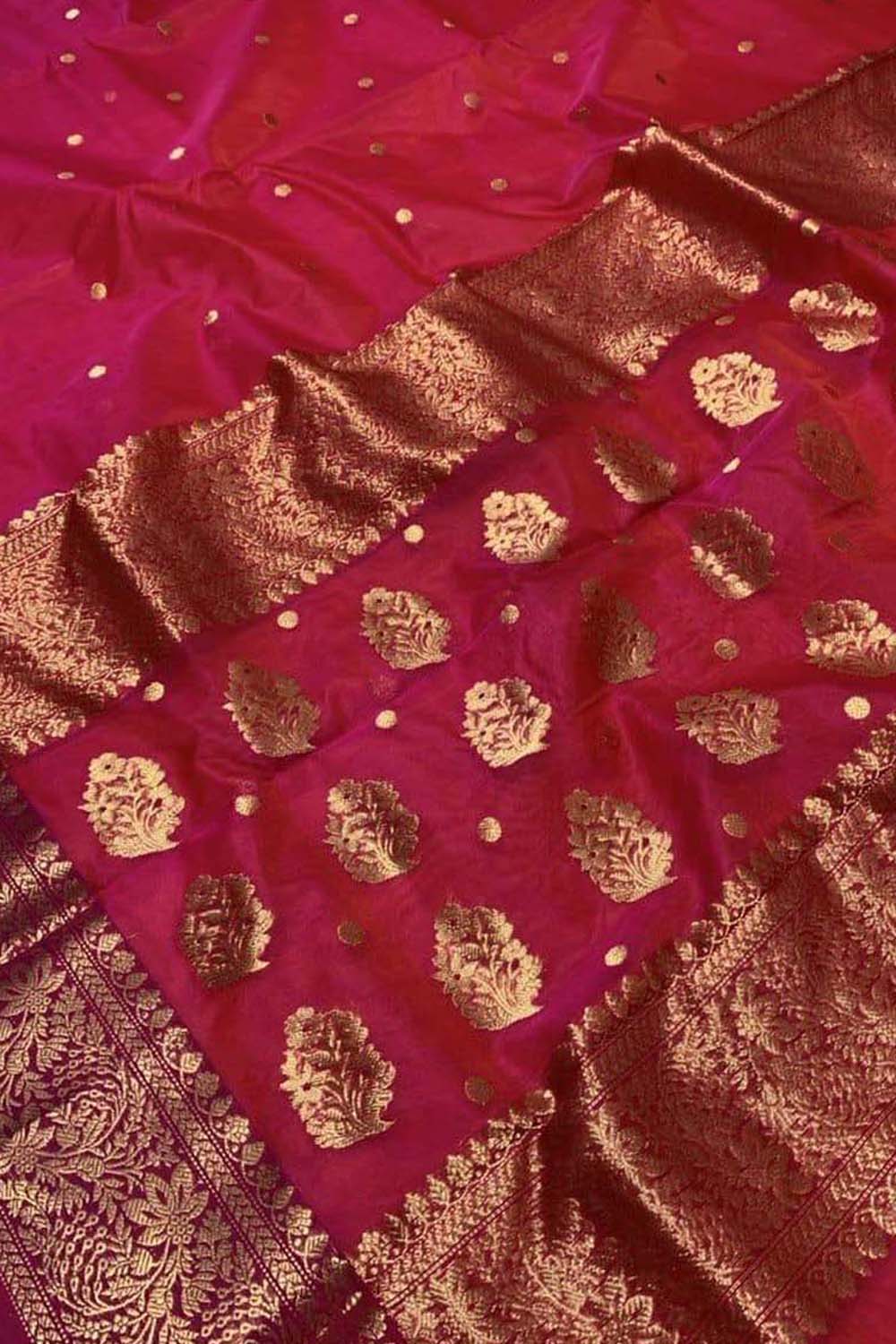 Pink Chanderi Pure Katan Silk Saree Wedding