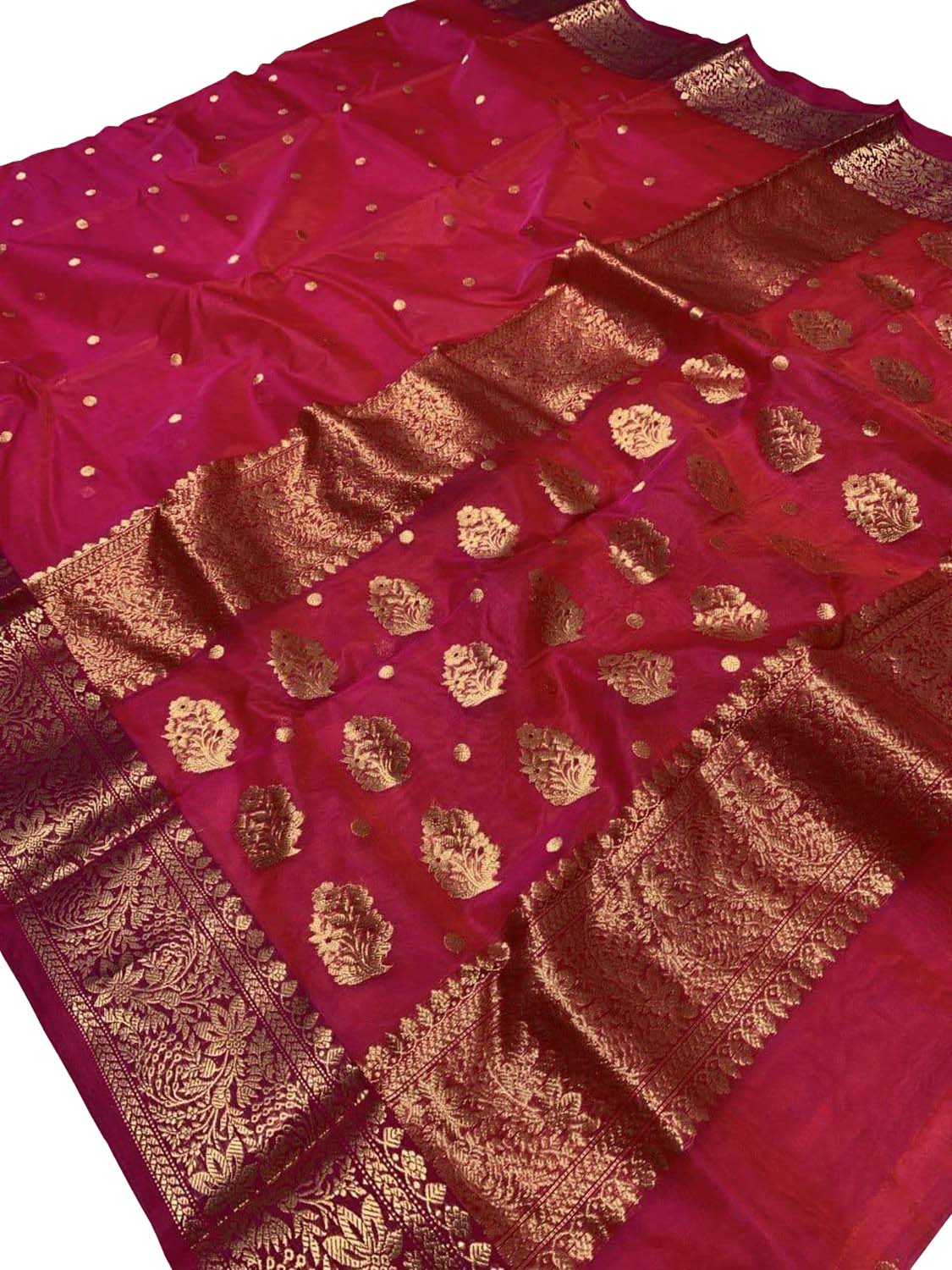 Pink Chanderi Pure Katan Silk Saree Wedding