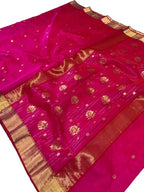 Pink Chanderi Pure Katan Silk Saree Celebration