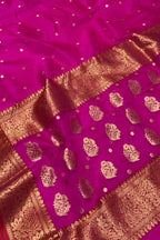 Pink Chanderi Pure Katan Silk Saree Elegant