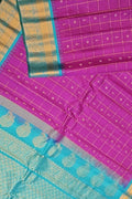 Pink Handloom Gadwal Pure Silk Saree — Silk Border, Wedding