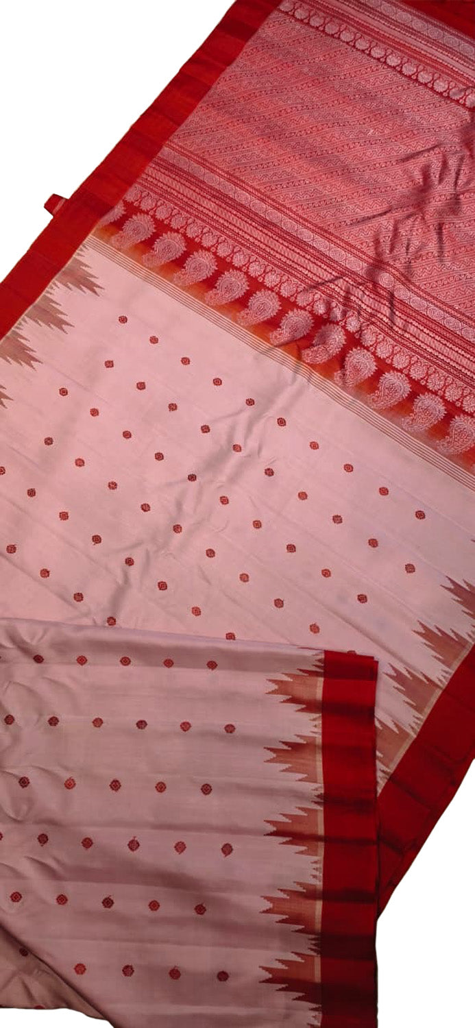 Pink Handloom Gadwal Pure Silk Saree