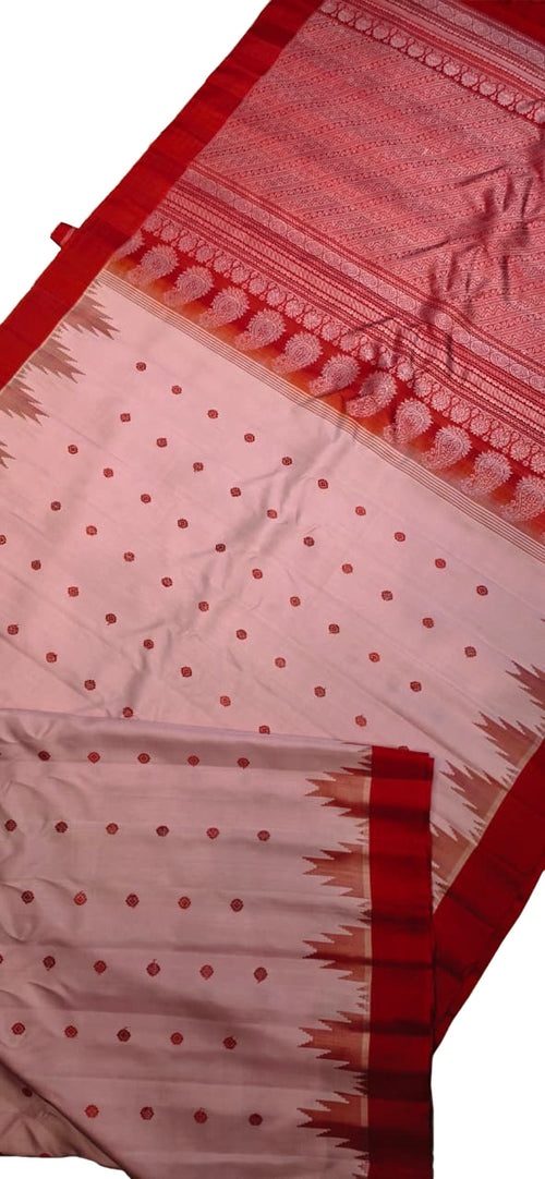 Pink Handloom Gadwal Pure Silk Saree