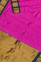 Pink Gadwal Handloom Pure Silk Saree