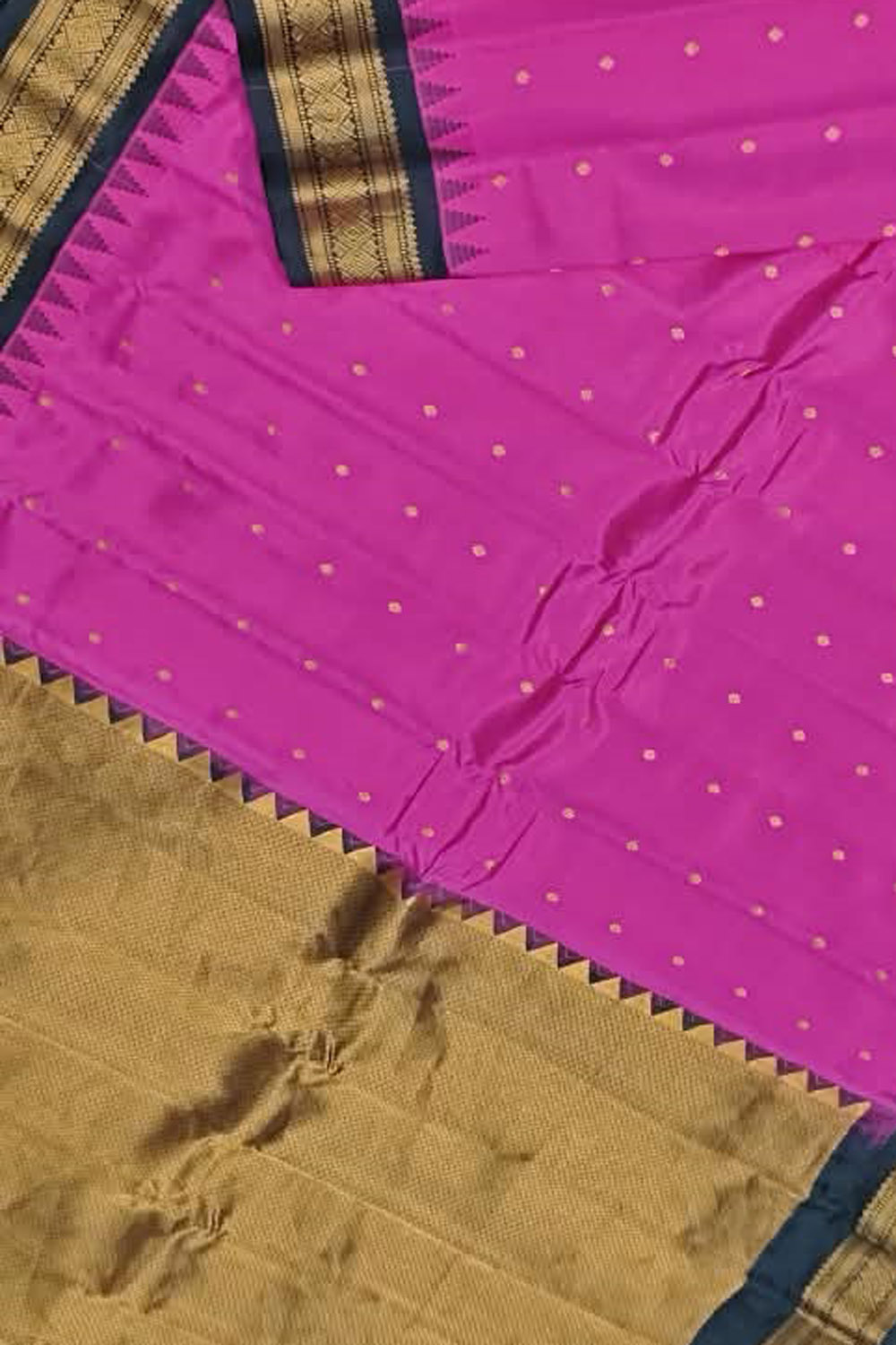 Pink Gadwal Handloom Pure Silk Saree