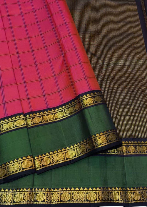 Pink Handloom Kanjeevaram Pure Silk Saree