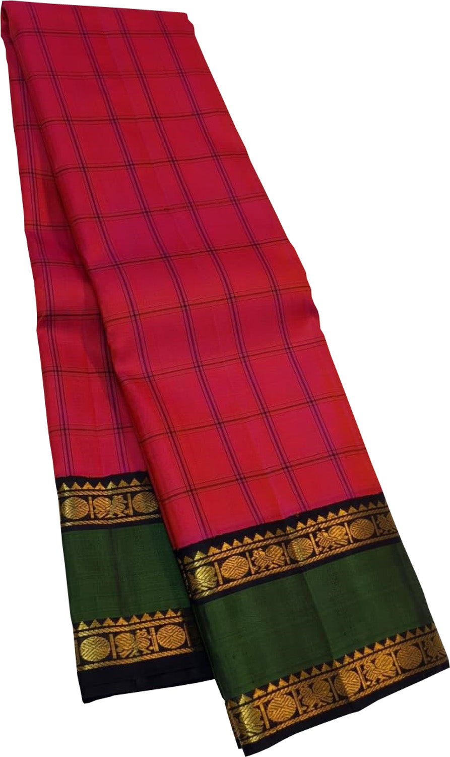 Pink Handloom Kanjeevaram Pure Silk Saree