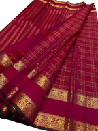 Pink Kanjeevaram Pure Silk Saree Handloom Weave Festive