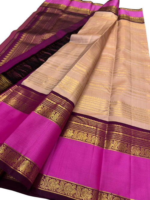 Pink Handloom Kanjeevaram Pure Silk Saree