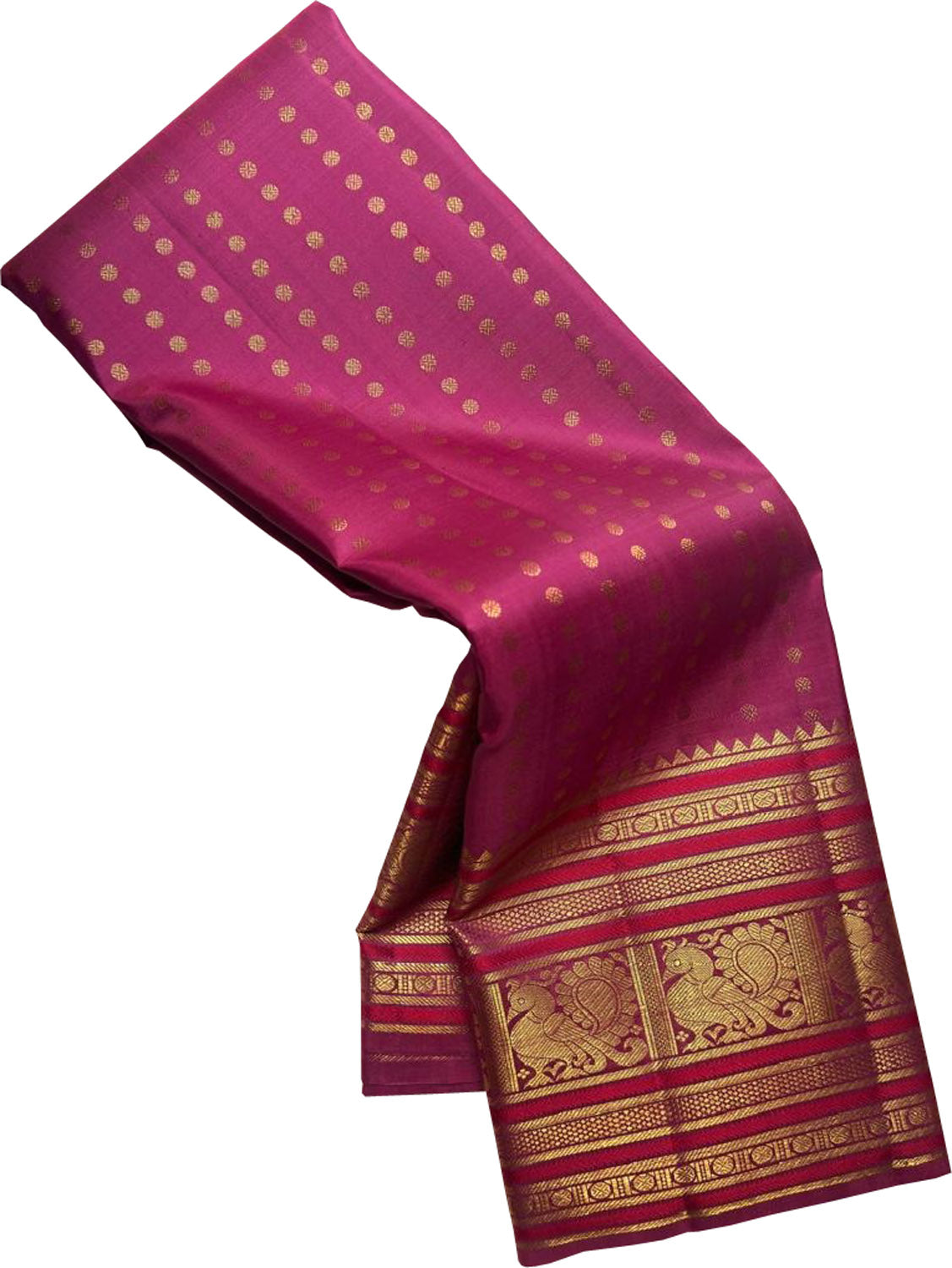 Pink Kanjeevaram Pure Silk Saree Handloom Festive Celebration