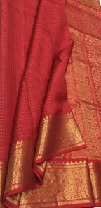 Pink Handloom Kanjeevaram Pure Silk Saree — Floral Jaal Zari, Bridal