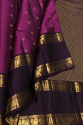 Pink Handloom Kanjeevaram Pure Silk Saree — Kuyil Kannadi Mirror Zari, Festive