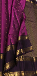Pink Handloom Kanjeevaram Pure Silk Saree — Kuyil Kannadi Mirror Zari, Festive
