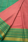 Pink Mysore Pure Crepe Silk Saree Handloom Weave Celebration