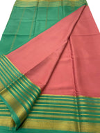 Pink Mysore Pure Crepe Silk Saree Handloom Weave Celebration