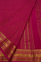Pink Handloom Mysore Pure Crepe Silk Saree