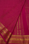 Pink Handloom Mysore Pure Crepe Silk Saree