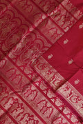 Pink Swarnachari Silk Saree — Handloom Pure Silk, Festive & Wedding