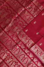 Pink Swarnachari Silk Saree — Handloom Pure Silk, Festive & Wedding