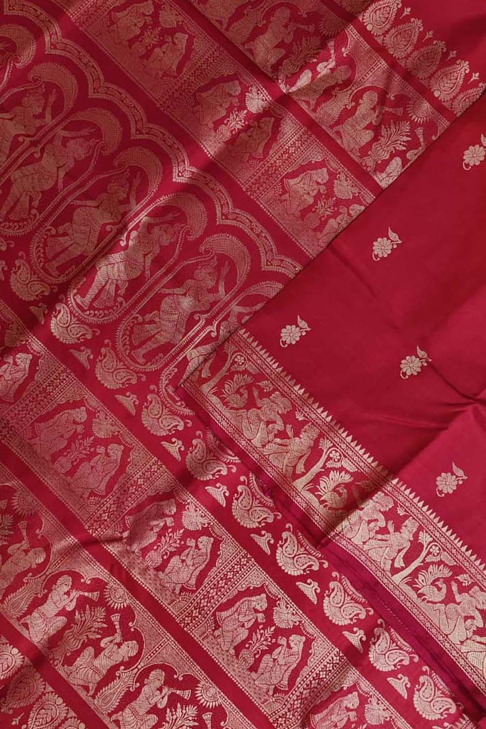 Pink Swarnachari Silk Saree — Handloom Pure Silk, Festive & Wedding