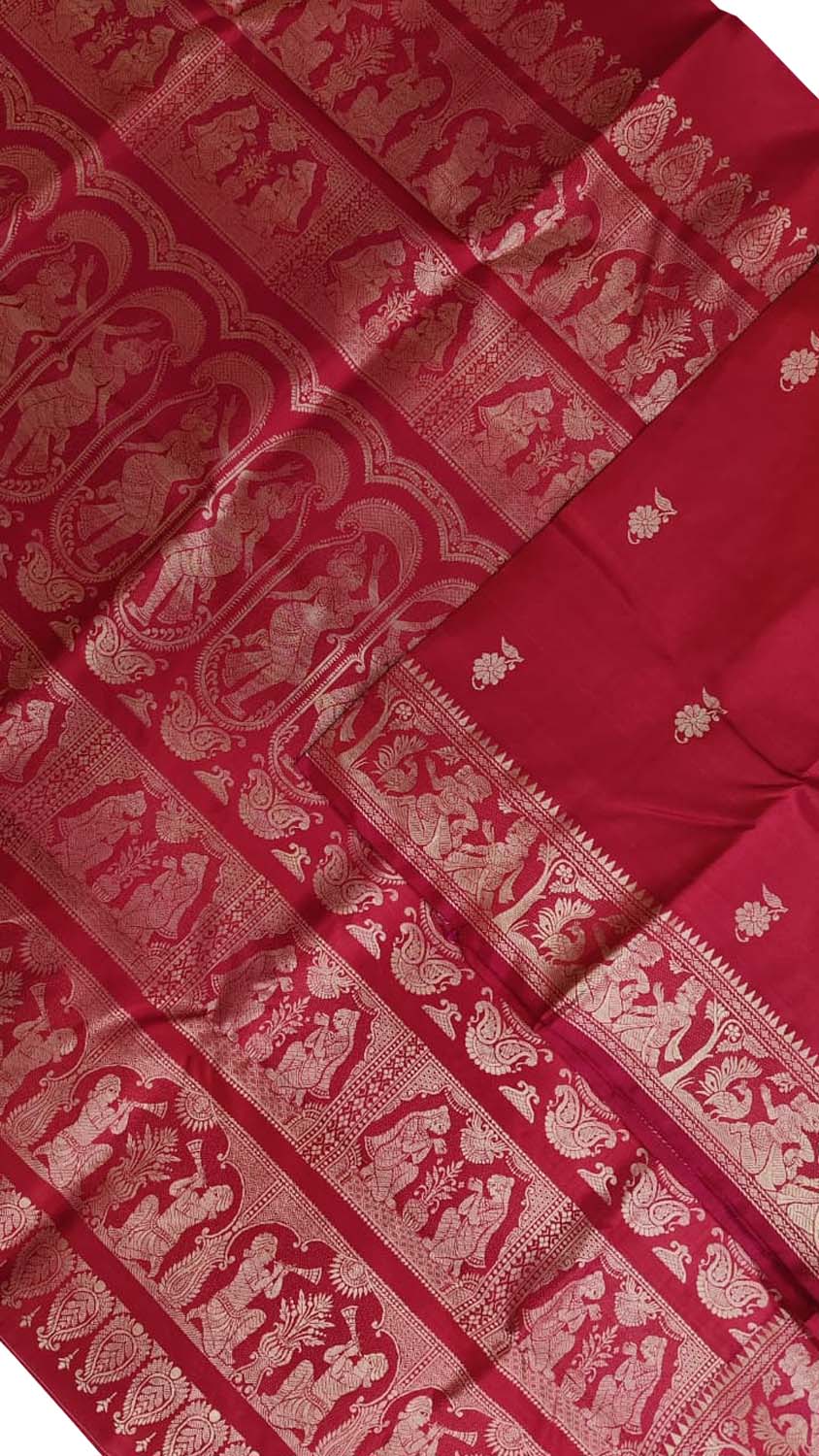 Pink Swarnachari Silk Saree — Handloom Pure Silk, Festive & Wedding