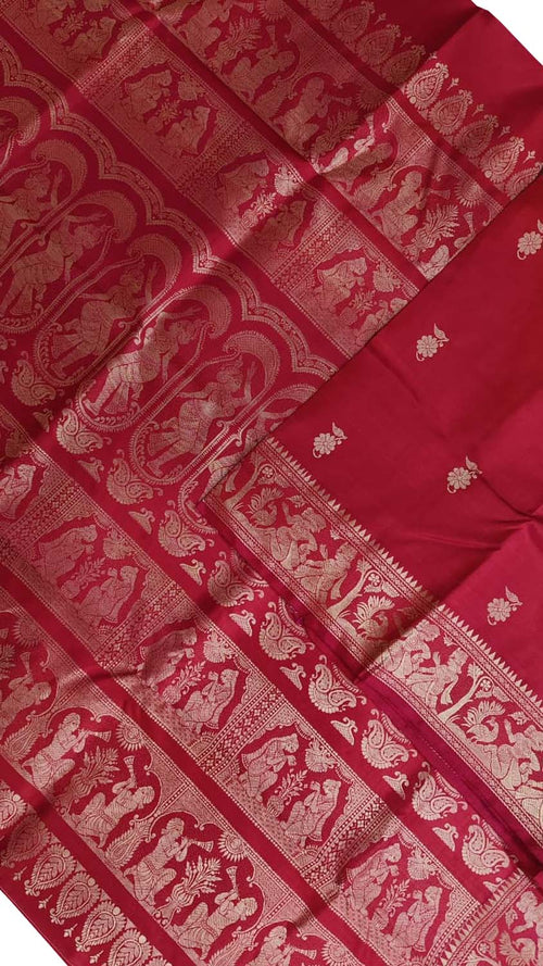 Pink Swarnachari Silk Saree — Handloom Pure Silk, Festive & Wedding
