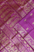 Pink Swarnachari Pure Silk Saree — Handloom Zari Weave, Festive Wear