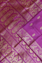 Pink Swarnachari Pure Silk Saree — Handloom Zari Weave, Festive Wear