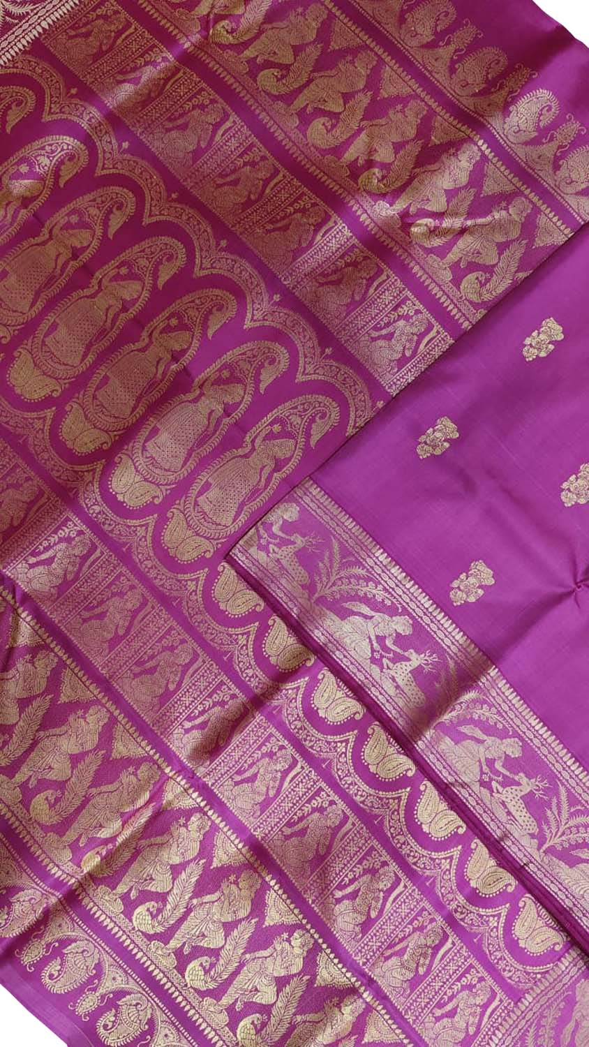 Pink Swarnachari Pure Silk Saree — Handloom Zari Weave, Festive Wear
