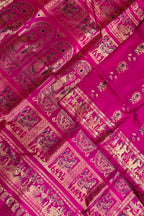 Pink Swarnachari Pure Silk Saree Handloom Woven Festive