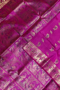 Pink Handloom Swarnachari Pure Silk Saree