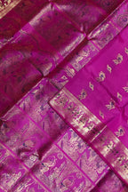 Pink Handloom Swarnachari Pure Silk Saree