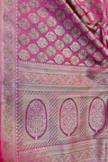 Pink Mashru Silk Tanchui Weaved Banarasi Saree