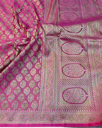 Pink Mashru Silk Tanchui Weaved Banarasi Saree