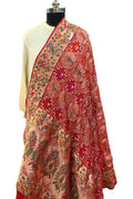 Pink Pure Georgette Banarasi Bandhani Meenakari Dupatta