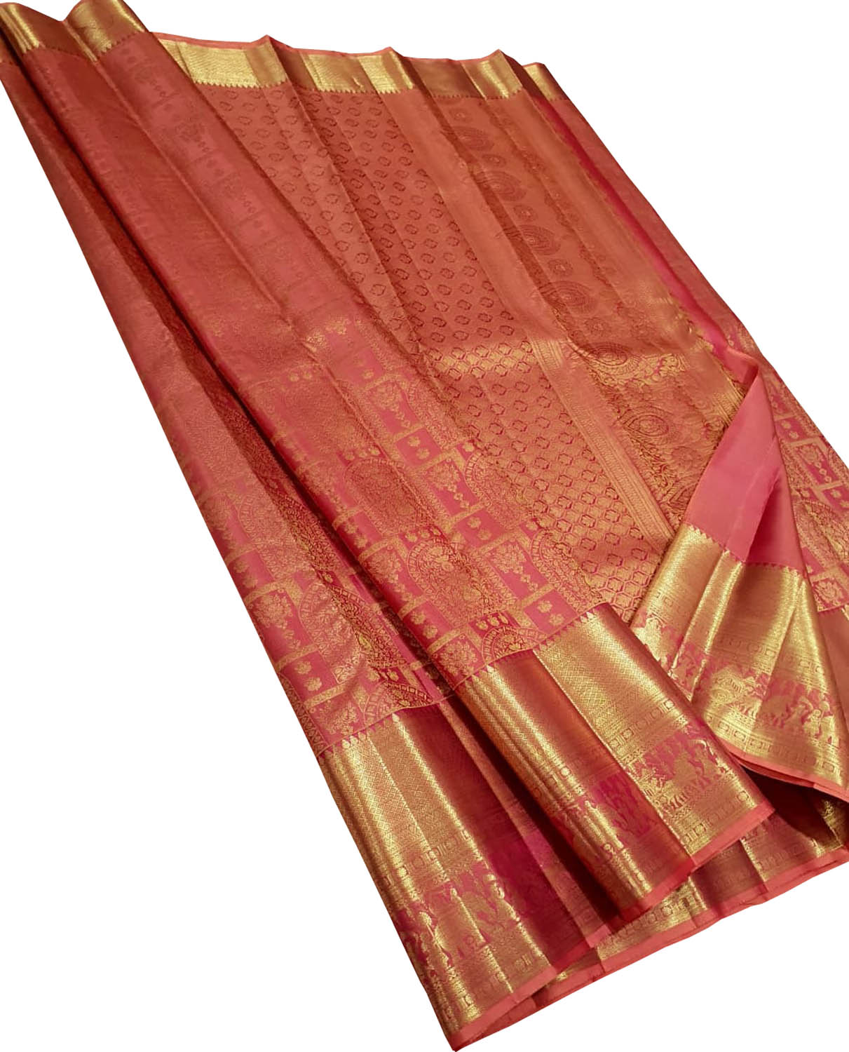 Pink Pure Kanjeevaram Silk Saree Festive