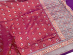 Pink Pure Katan Silk Banarasi Handloom Saree