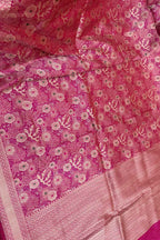 Pink Pure Katan Silk Banarasi Handloom Saree