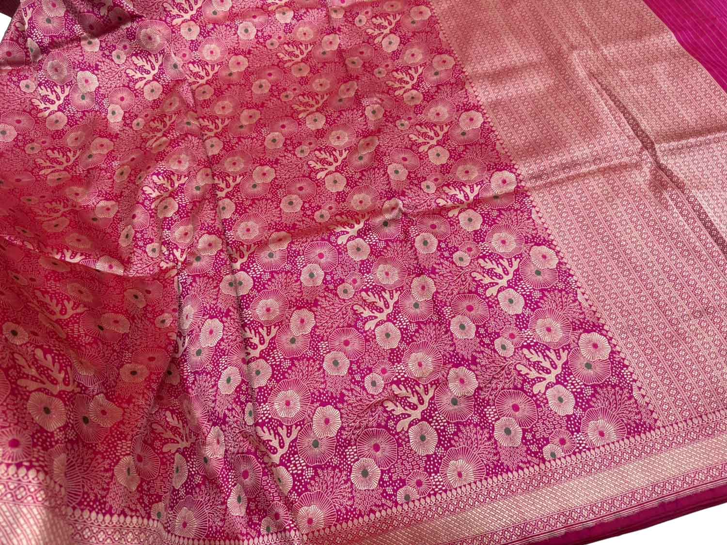 Pink Pure Katan Silk Banarasi Handloom Saree