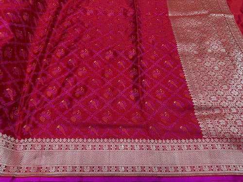 Pink Pure Katan Silk Banarasi Handloom Saree