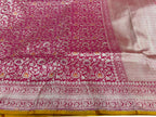 Pink Katan Silk Banarasi Handloom Saree Wedding Ethnic Wear