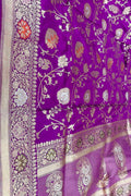 Pink Banarasi Katan Silk Handloom Saree Ethnic Occasion Wear