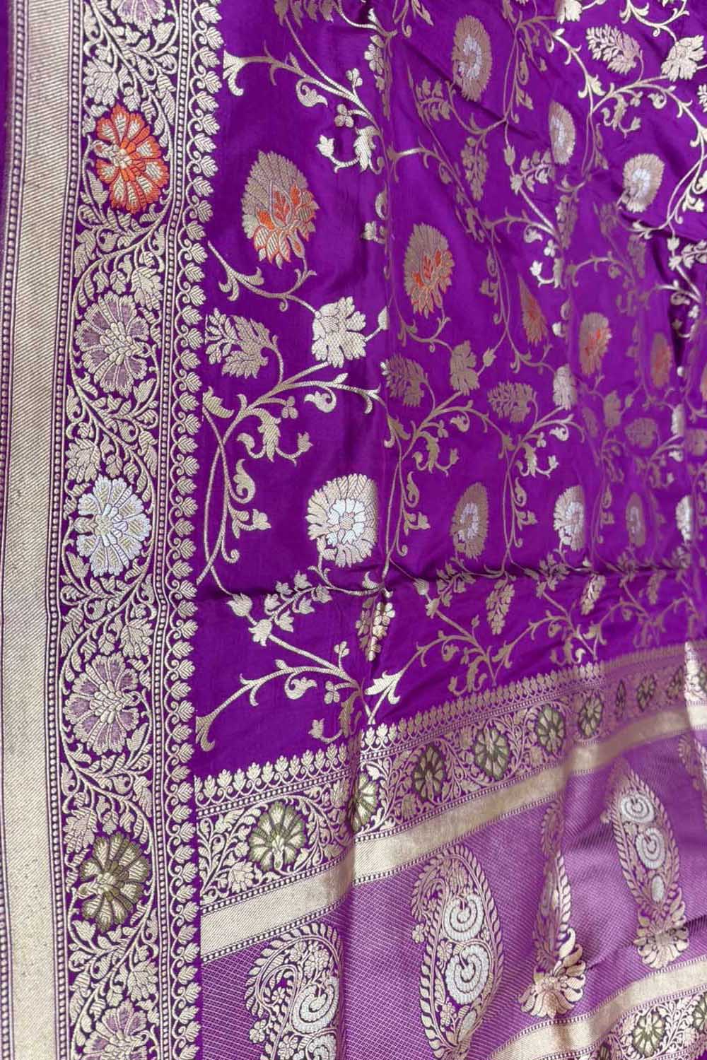 Pink Banarasi Katan Silk Handloom Saree Ethnic Occasion Wear
