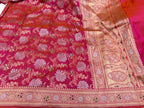 Pink Katan Silk Banarasi Handloom Saree Premium Ethnic Wear
