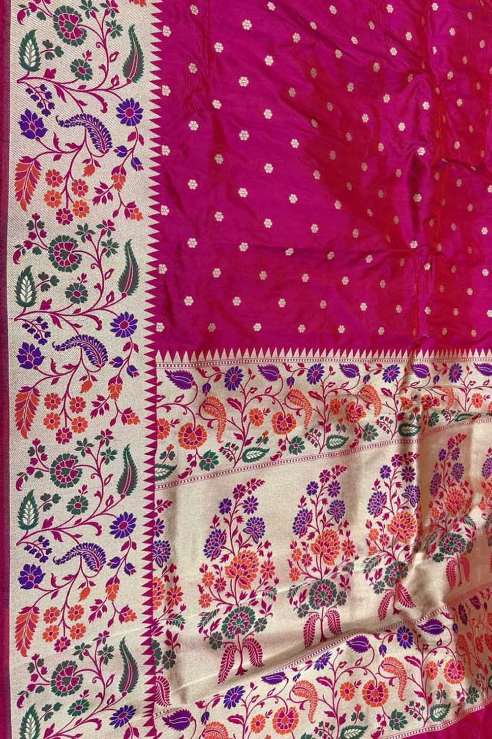 Pink Banarasi Katan Silk Saree Handloom Bridal Festive Wear