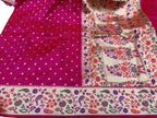 Pink Banarasi Katan Silk Saree Handloom Bridal Festive Wear